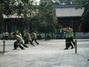 The army practices in the Forbidden City