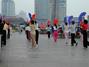 Fan dancing on the Bund